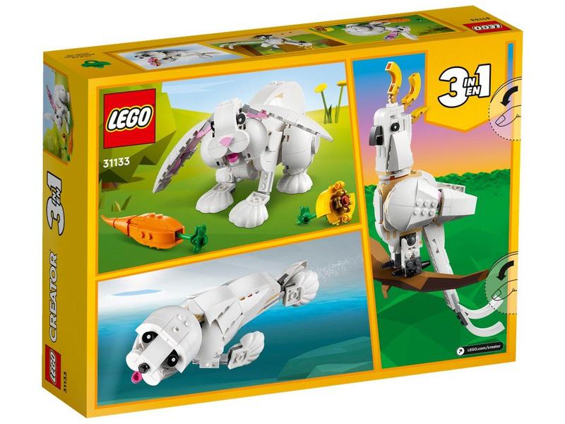 Lego 31133 Creator 3 em 1 - Coelho Foca E Calopsita 258 peças